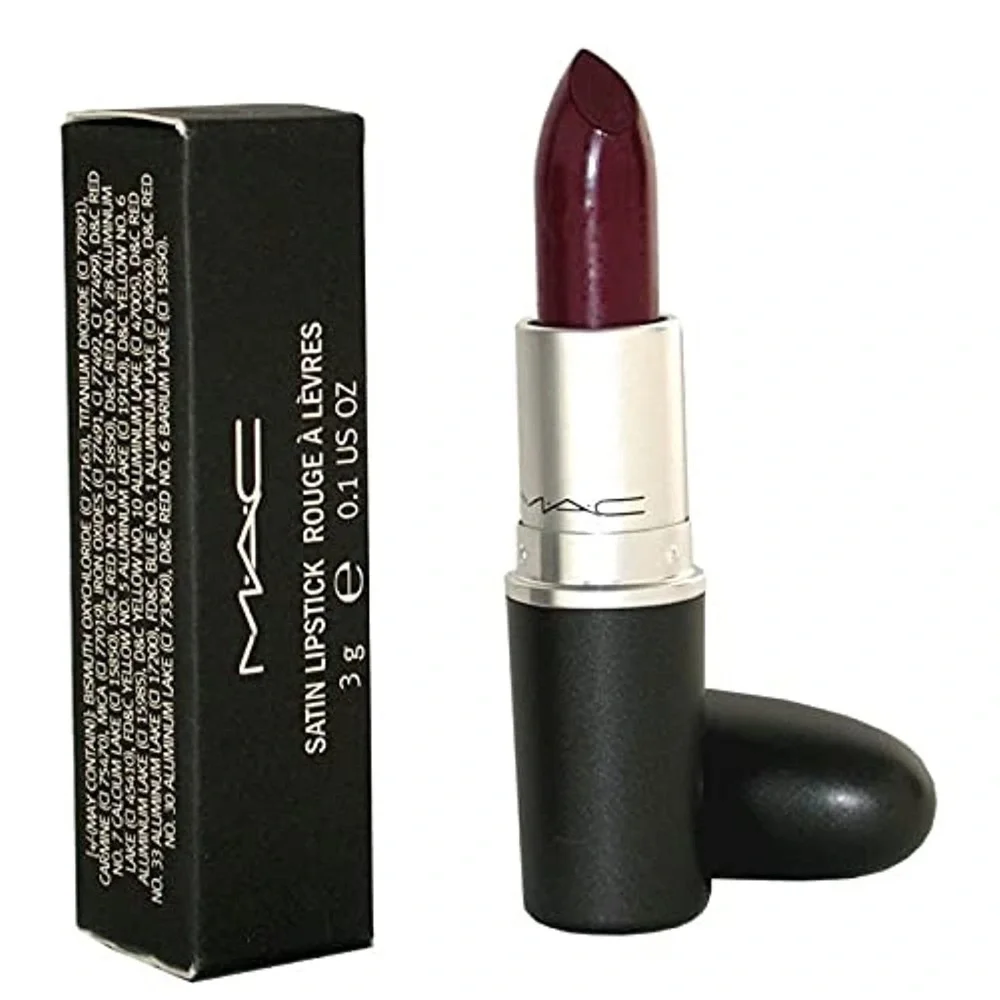 MAC Satin Dark Red Lipstick Rebel NEW IN BOX